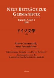Cover von Neue Beiträge zur Germanistik, Band 14 / Heft 1 / 2015