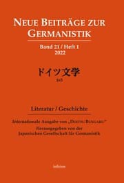 Cover von Neue Beiträge zur Germanistik, Band 21 / Heft 1 / 2022
