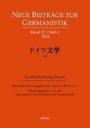 Cover von Neue Beiträge zur Germanistik, Band 23 / Heft 1 / 2024