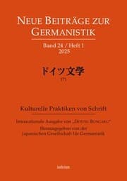 Cover von Neue Beiträge zur Germanistik, Band 24 / Heft 1 / 2025