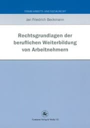 Cover von Rechtsgrundlagen der beruflichen Weiterbildung von Arbeitnehmern