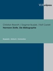 Cover von Hermann Stutte. Die Bibliographie