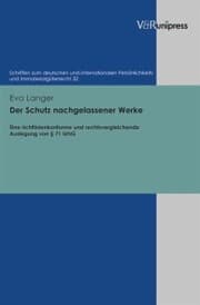 Cover von Der Schutz nachgelassener Werke