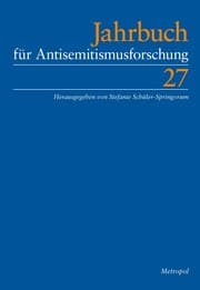 Cover von Jahrbuch für Antisemitismusforschung 27 (2018)