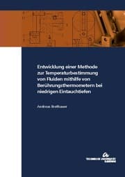 Cover von Entwicklung einer Methode zur Temperaturbestimmung von Fluiden mithilfe von Berührungsthermometern bei niedrigen Eintauchtiefen