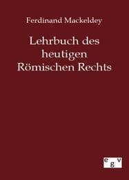 Cover von Lehrbuch des heutigen Römischen Rechts
