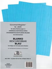 Cover von DürckheimRegister® BLANKO-BLAU beschreibbar für Gesetzessammlungen