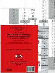 Cover von DürckheimRegister® Nr. 3082 für C.H. Beck Verlag SARTORIUS Verfassungs- und Verwaltungsgesetze