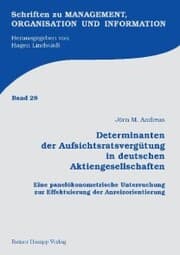 Cover von Determinanten der Aufsichtsratsvergütung in deutschen Aktiengesellschaften