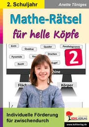 Cover von Mathe-Rätsel für helle Köpfe / Klasse 2