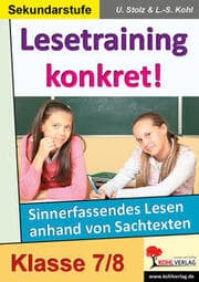 Cover von Lesetraining konkret! / Klasse 7-8