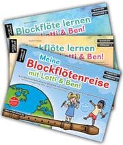 Cover von Blockflöte lernen mit Lotti & Ben - Band 1 und 2 + Meine Blockflötenreise im Set!