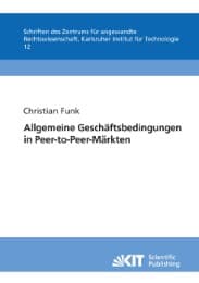 Cover von Allgemeine Geschäftsbedingungen in Peer-to-Peer-Märkten