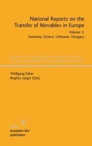 Cover von National Reports on the Transfer of Movables in Europe