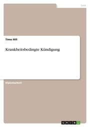 Cover von Krankheitsbedingte Kündigung