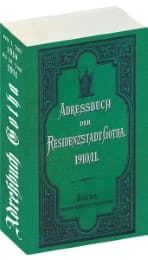Cover von Adressbuch der Residenzstadt GOTHA 1910/1911 in Thüringen