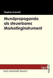 Cover von Mundpropaganda als steuerbares Marketinginstrument