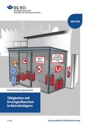 Cover von SKG 006 Tätigkeiten mit Druckgasflaschen in Betriebslägern
