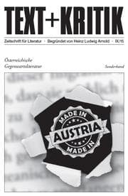 Cover von TEXT+KRITIK Sonderband - Österreichische Gegenwartsliteratur