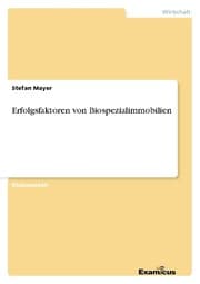Cover von Erfolgsfaktoren von Biospezialimmobilien