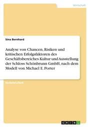 Cover von Analyse von Chancen, Risiken und kritischen Erfolgsfaktoren des Geschäftsbereiches Kultur und Ausstellung der Schloss Schönbrunn GmbH, nach dem Modell von Michael E.Porter