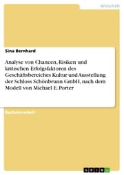 Cover von Analyse von Chancen, Risiken und kritischen Erfolgsfaktoren des Geschäftsbereiches Kultur und Ausstellung der Schloss Schönbrunn GmbH, nach dem Modell von Michael E. Porter