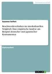 Cover von Beschwerdeverhalten im interkulturellen Vergleich: Eine empirische Analyse am Beispiel deutscher und japanischer Konsumenten
