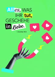 Cover von Jahreslosungspostkarten 2024 für Teenager und Jugendliche (mit Stundenentwurf)