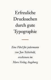 Cover von Erfreuliche Drucksachen durch gute Typographie