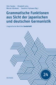 Cover von Grammatische Funktionen aus Sicht der japanischen und deutschen Germanistik