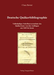 Cover von Deutsche Quäkerbibliographie.Vollständiges Schriftenverzeichnis des Quäkertums von den Anfängen um 1660 bis heute