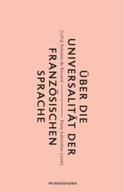 Cover von Über die Universalität der Französischen Sprache