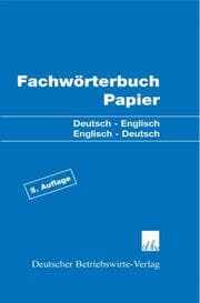 Cover von Fachwörterbuch Papier.