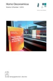 Cover von Homo Oeconomicus 32 (1)