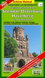 Cover von Radwander- und Wanderkarte Flusslandschaft Elbe, Stendal, Osterburg, Havelberg und Umgebung