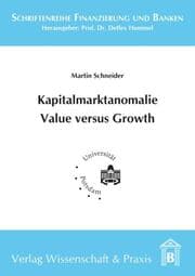 Cover von Kapitalmarktanomalie Value versus Growth.