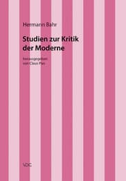 Cover von Hermann Bahr / Studien zur Kritik der Moderne