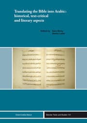 Cover von Translating the Bible into Arabic: historical, text-critical and literary aspects