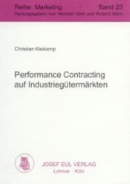 Cover von Performance Contracting auf Industriegütermärkten