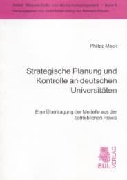 Cover von Strategische Planung und Kontrolle an deutschen Universitäten