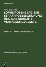 Cover von §§ 1 - 198 GVG; EGGVG; GVGVO
