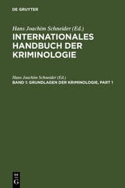 Cover von Internationales Handbuch der Kriminologie 1