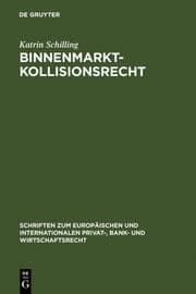 Cover von Binnenmarktkollisionsrecht