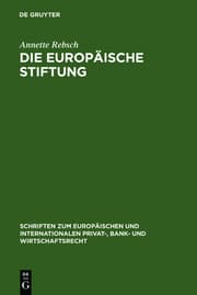 Cover von Die europäische Stiftung