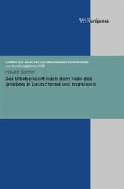 Cover von Das Urheberrecht nach dem Tode des Urhebers in Deutschland und Frankreich