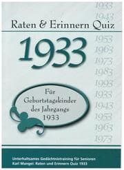 Cover von Raten & Erinnern Quiz 1933