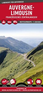 Cover von MoTourMaps Auvergne-Limousin Auto- und Motorradkarte 1:300.000