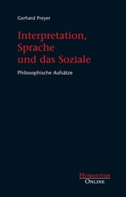 Cover von Interpretation, Sprache und das Soziale