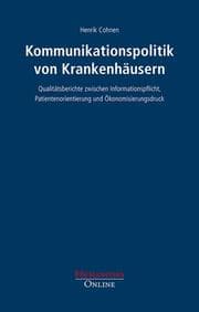 Cover von Kommunikationspolitik von Krankenhäusern
