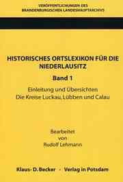 Cover von Historisches Ortslexikon für die Niederlausitz